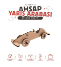 Yarış Arabası Maketi Ahşap Boyama