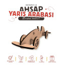 Yarış Arabası Maketi Ahşap Boyama
