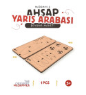 Yarış Arabası Maketi Ahşap Boyama