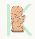 Dua Eden Kız Çocuk Ahşap Boyama