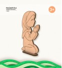 Dua Eden Kız Çocuk Ahşap Boyama