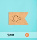 Türk Bayrağı Ahşap Boyama