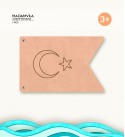 Türk Bayrağı Ahşap Boyama