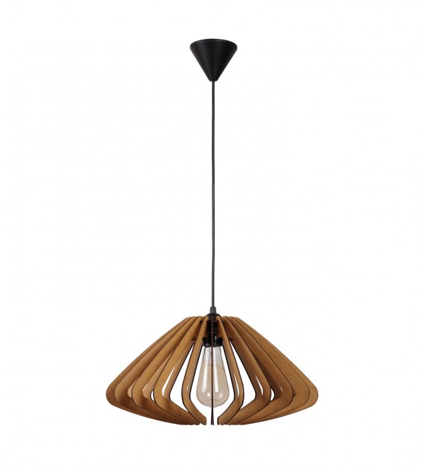 WoodR Rustik Ahşap Orta Boy Tekli Avize